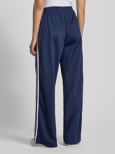 adidas Originals Wide leg sweatpants met logostitching, model 'FIREBIRD' Donkerblauw - 5