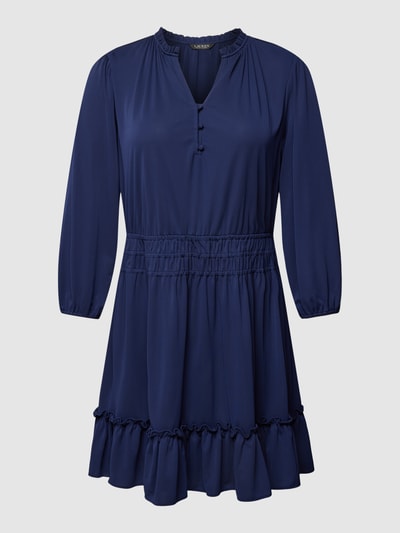 Lauren Ralph Lauren Curve PLUS SIZE knielanges Kleid mit V-Ausschnitt Modell 'KINSLIE' Dunkelblau 2