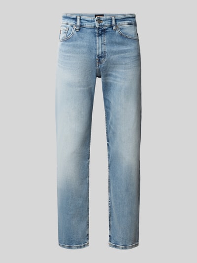 Produktfoto, hellblaue Regular Fit Straight Jeans aus Baumwoll-Mix Modell 'RE.MAINE BO' von BOSS für Herren, BOSS Orange Kontext, glatte Oberfläche