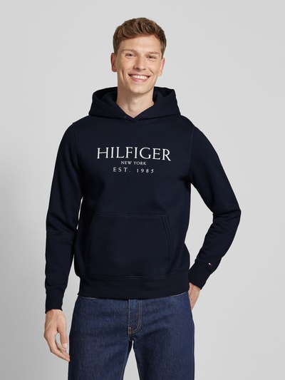 Tommy Hilfiger Hoodie met labelprint Marineblauw - 4