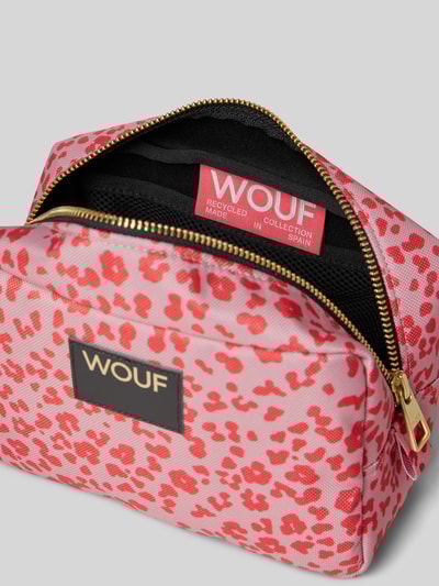 WOUF Kosmetiktasche mit Logo-Patch Modell 'Roar' Pink 3