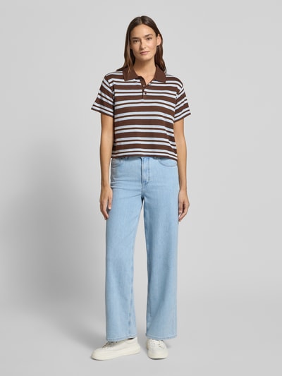 Marc O'Polo Wide leg broek van katoenmix, model 'TOLVA LONG' Jeansblauw - 1