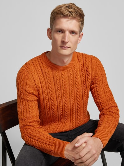 MCNEAL Strickpullover mit Zopfmuster Kupfer 3