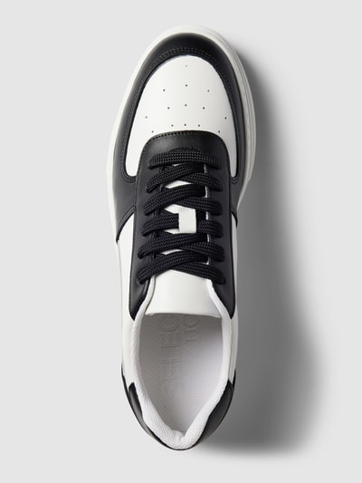 SELECTED HOMME Leren sneakers in effen design, model 'HARALD' Zwart - 4