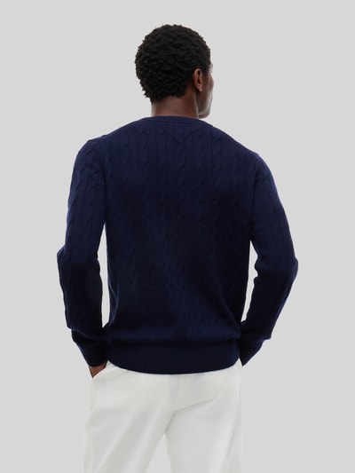 Tommy Hilfiger Regular Fit Pullover aus reiner Schafswolle Marine 5