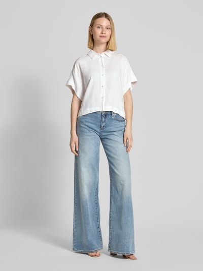 Selected Femme Relaxed Fit Bluse aus Viskose-Leinen-Mix Modell 'VIVA' Offwhite 1