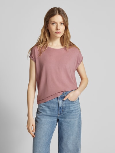 Vero Moda Regular Fit T-Shirt aus Lyocell-Mix Modell 'AVA' Rosa 4