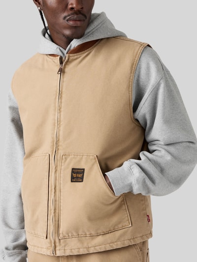 Levi's® Regular Fit Outdoor-Weste aus reiner Baumwolle mit aufgesetzten Taschen Beige 3