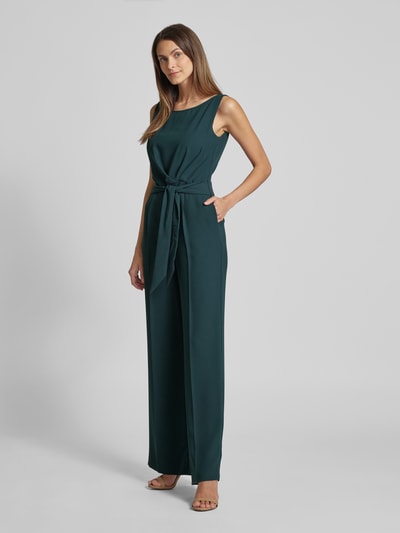 Vera Mont Jumpsuit met strikceintuur Donkergroen - 4