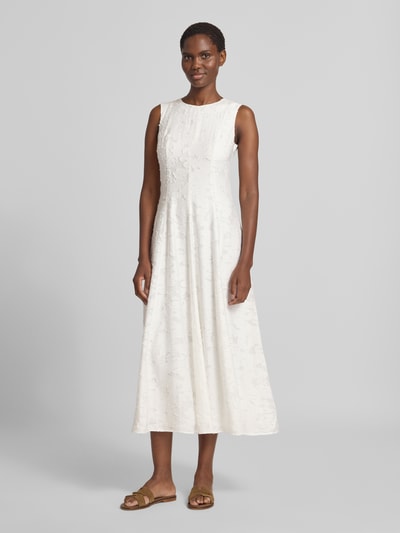 Jake*s Collection Fit and Flare Freizeitkleid aus Viskose-Mix Modell 'D076-FlwSkaterDr' Offwhite 4