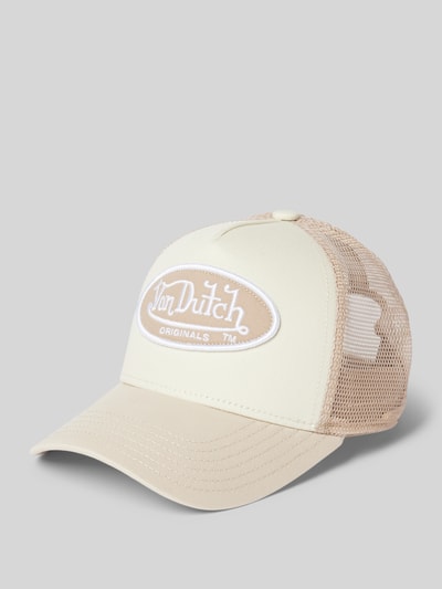 Von Dutch Trucker Cap mit Label-Stitching Modell 'BOSTON' Beige 1