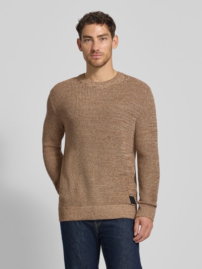 Tom Tailor Denim Relaxed Fit Strickpullover aus Baumwoll-Mix Sand 4