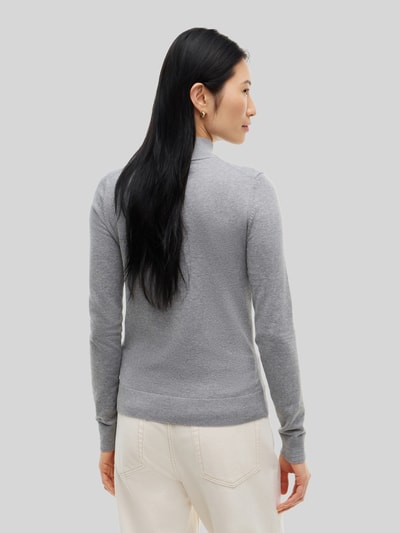 Tommy Hilfiger Slim Fit Langarmshirt mit Mock Neck Mittelgrau 5