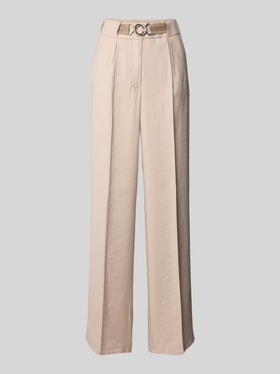 Betty Barclay Stoffen broek van modal met riem en persplooien Beige - 2