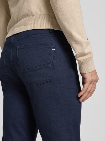 Brax Stoffen broek met viscose in 5-pocketmodel, model 'Cadiz' Marineblauw - 3