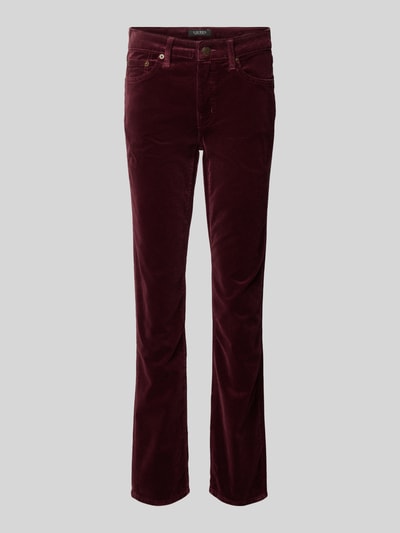 Lauren Ralph Lauren Straight Leg Cordhose im 5-Pocket-Design Bordeaux 1