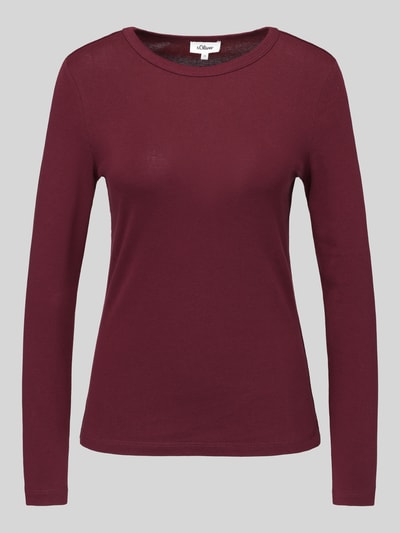 s.Oliver RED LABEL Slim fit shirt met lange mouwen van puur katoen Bordeaux - 2