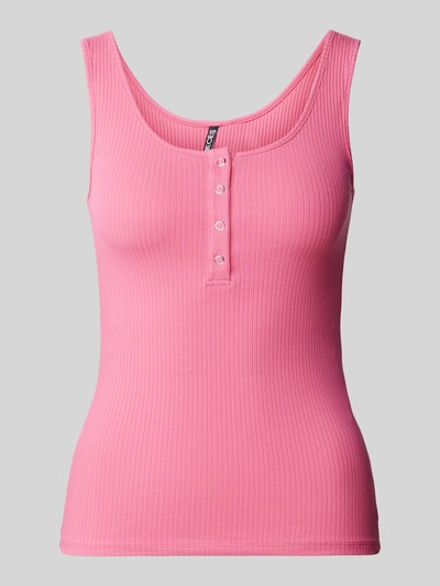 Pieces Tanktop in Ripp-Optik Pink 2