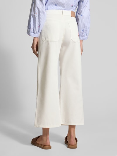 Weekend Max Mara Wide Leg Jeans mit verkürztem Schnitt Modell 'LORD' Weiss 5