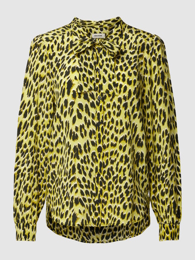 Zadig & Voltaire Bluse mit Animal-Print Modell 'TAOS' Neon Gelb 2