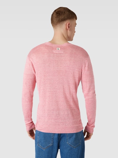 Colours & Sons Gebreide pullover met ronde hals Donkeroranje - 5