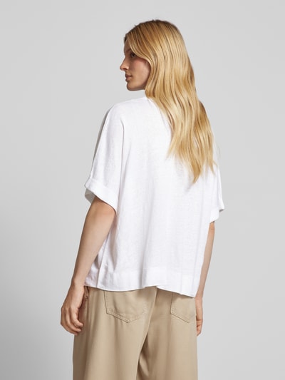 Stefanel Oversized T-Shirt mit Rundhalsausschnitt Offwhite 5