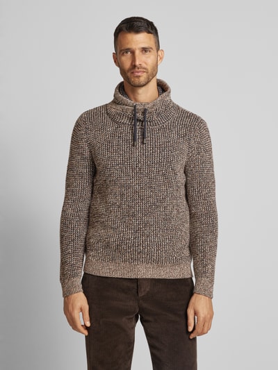 RAGMAN Gebreide pullover met ribboorden Lichtbruin - 4