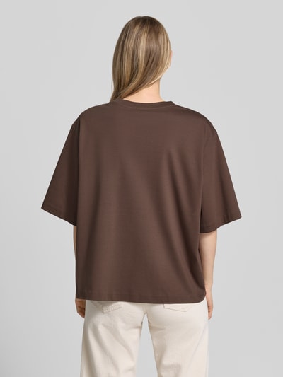DRYKORN T-shirt met ronde hals model 'PINARA' Middenbruin - 5