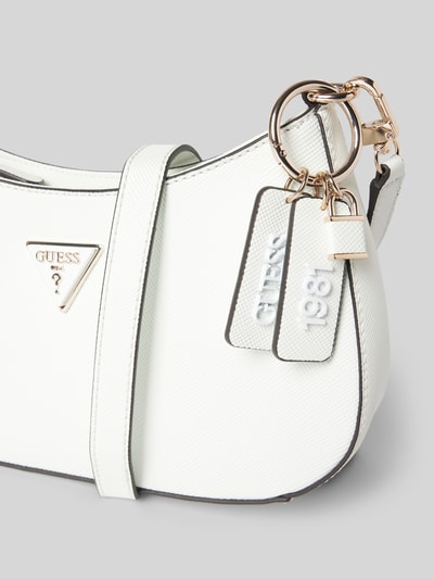 Guess Handtasche mit Label-Anhänger Modell 'NOELLE' Weiss 3