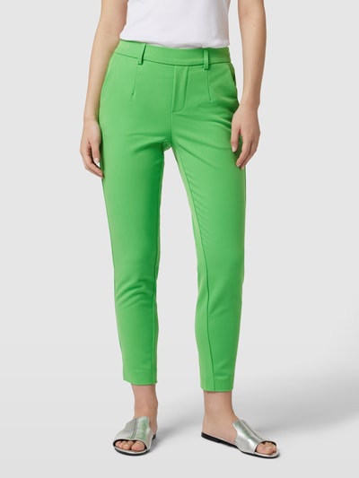 Object Slim fit stoffen broek met steekzakken, model 'Lisa' Groen - 4