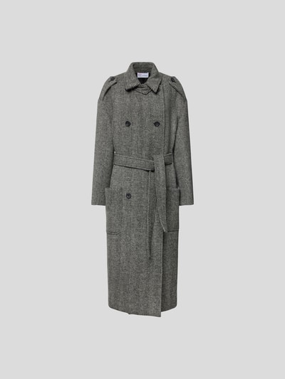 RED Valentino Trenchcoat mit feinem Muster Mittelgrau 2