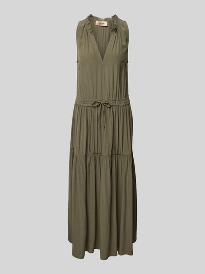 MOS MOSH Maxikleid mit Tunikakragen Modell 'Sabri' Khaki 2