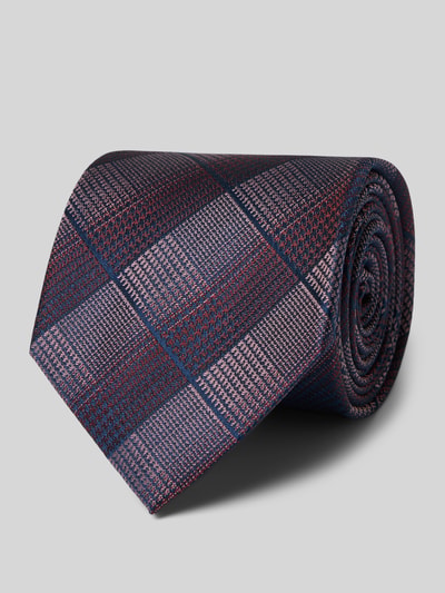 MONTI Krawatte aus Seide im Allover-Look (7,5 cm) Bordeaux 1