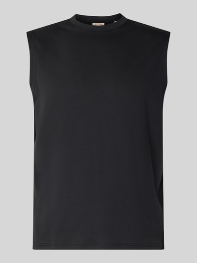 Produktfoto, Regular Fit Shirt aus Baumwoll-Mix Modell 'CASPIAN AIRFLEX BOXY' von Only & Sons, Optik: Unifarben, Jersey-Struktur, Farbe Schwarz.
