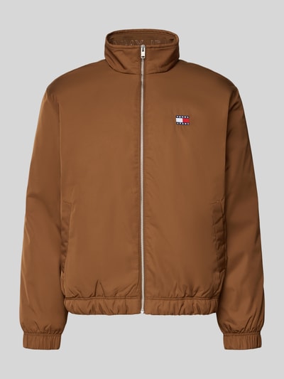 Tommy Jeans Relaxed Fit Bomberjacke mit Stehkragen Hellbraun 2