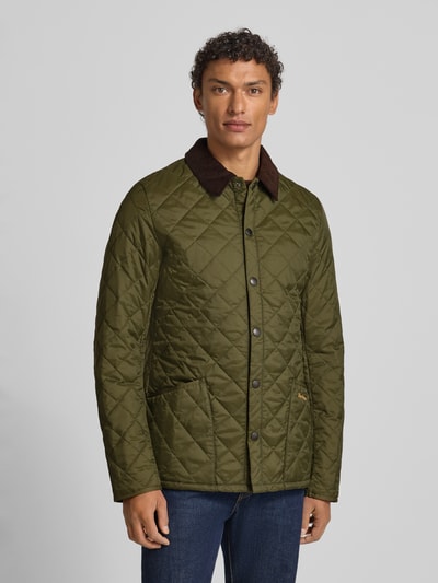 Barbour Gewatteerd jack met platte kraag Olijfgroen - 4
