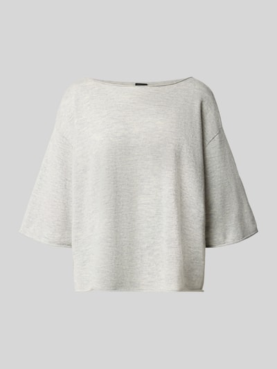 Produktfoto, grauer Loose Fit Pullover aus Kaschmir-Schurwoll-Mix Modell 'C_Fiolanna' von BOSS für Damen, BOSS Orange, glatte Textur, lockere Form