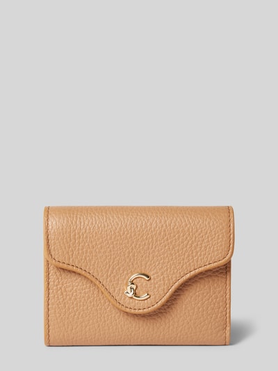 Coccinelle Portemonnaie mit Label-Applikation Camel 1