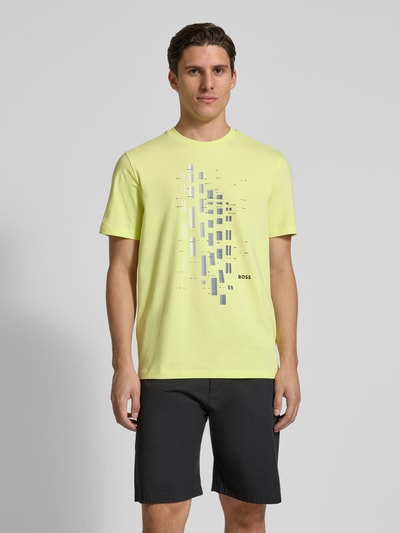 BOSS Green Regular Fit T-Shirt aus Baumwoll-Mix Modell 'GRX ZONE' Hellgruen 4