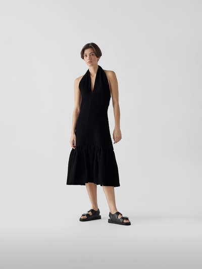 MSGM Midikleid mit Strukturmuster Black 1