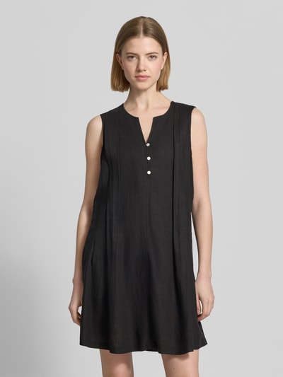 ICHI Minikleid aus Leinen-Viskose-Mix Modell 'LINNO' Black 4