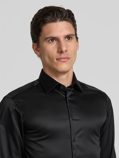 Christian Berg Men Regular fit zakelijk overhemd met kentkraag Zwart - 3