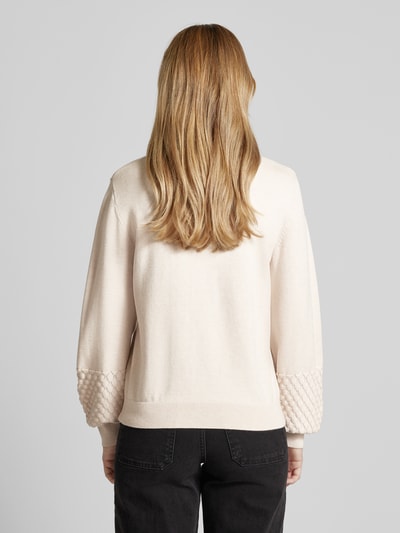 FREE/QUENT Strickpullover mit Ballonärmeln Modell 'Zoe' Beige 5