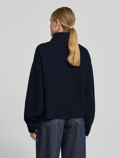 Style Icon Collection Rollkragenpullover mit Rippstrickmuster aus Wolle - curated by Maja Weyhe Dunkelblau 5