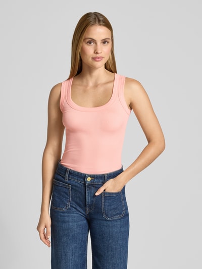 Marc Cain Tanktop in Ripp-Optik mit Rundhalsausschnitt Pink 4