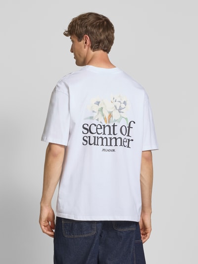 Pegador Oversized T-shirt met labelprint, model 'MILES' Wit - 5