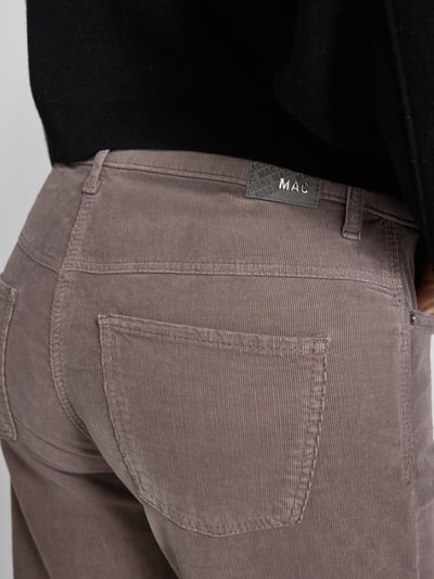 MAC Spodnie sztruksowe z szerokimi nogawkami i wpuszczanymi kieszeniami Szarobrązowy 3