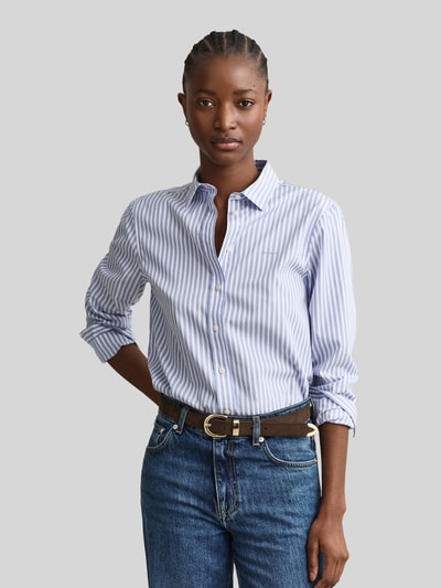 GANT Regular Fit Hemdbluse mit Logo-Stitching Hellblau 4