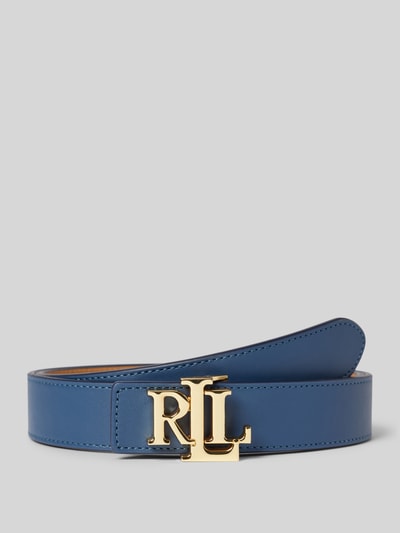 Lauren Ralph Lauren Leren riem met pinsluiting Bleu - 1