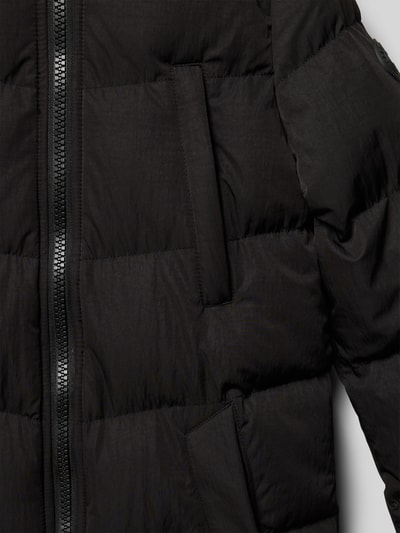 CARS JEANS Płaszcz pikowany o kroju regular fit z wpuszczonymi kieszeniami model ‘Maysay’ Czarny 2